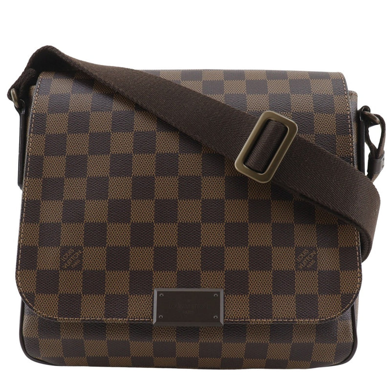 【LOUIS VUITTON】ルイ・ヴィトン
 ディストリクトPM ショルダーバッグ
 N41213 ダミエキャンバス 茶 FL4123刻印 斜め掛け,肩掛け,A5 マグネットタイプ District PM ユニセックスAランク