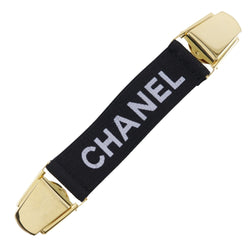 【CHANEL】シャネル
 アームバンド その他雑貨
 クリップ ロゴ ゴム×金メッキ 黒 Arm band レディース