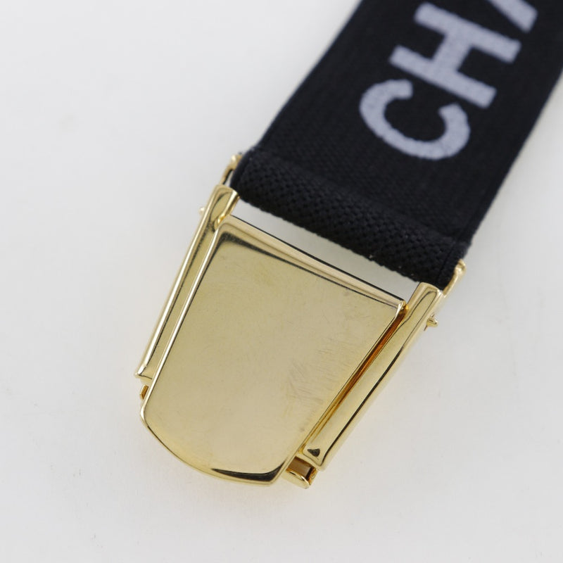 【CHANEL】シャネル
 アームバンド その他雑貨
 クリップ ロゴ ゴム×金メッキ 黒 Arm band レディース