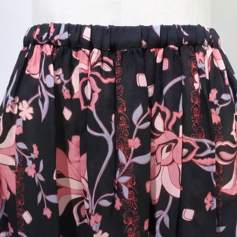 [GUCCI] Gucci 
 Flare long skirt 
 Rayon Black Flare Ladies S Rank