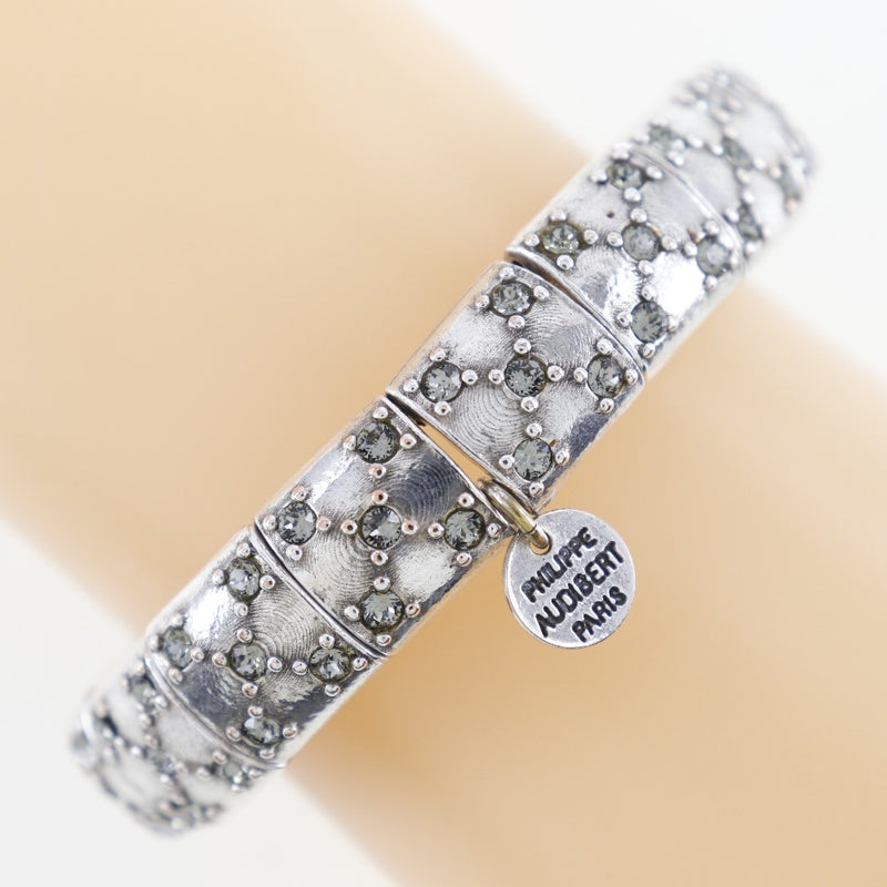 [PHILIPPE AUDIBERT] Philip Audivel 
 Bracelet 
 Metal x Rhinestone Silver Approximately 37.4G Ladies