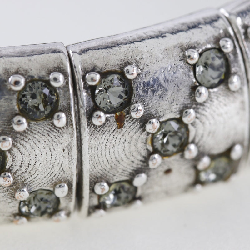 [PHILIPPE AUDIBERT] Philip Audivel 
 Bracelet 
 Metal x Rhinestone Silver Approximately 37.4G Ladies