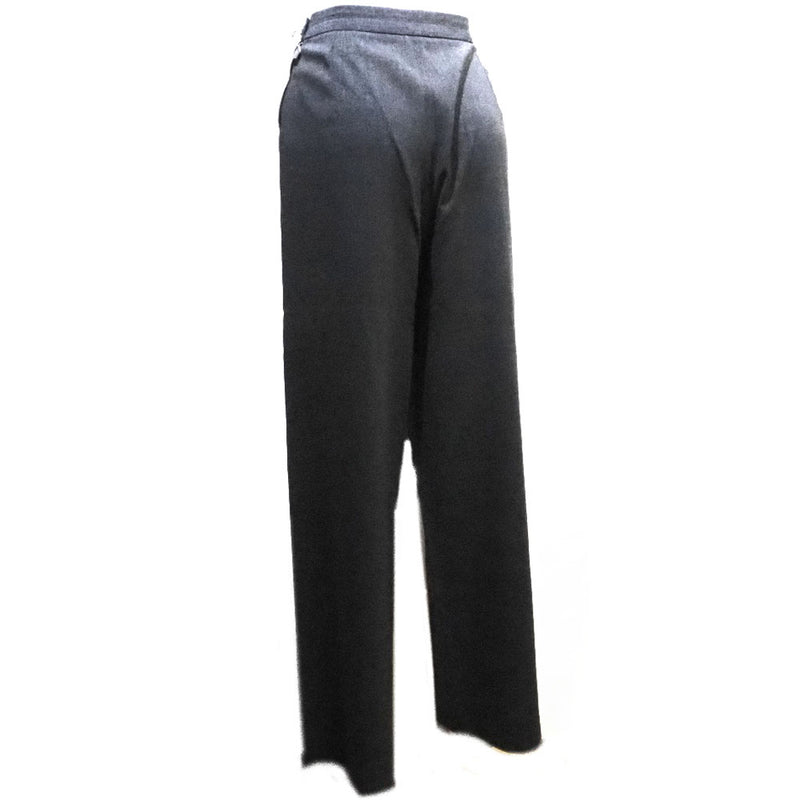 [Hermes] Hermes 
 Pantalones de cremallera lateral 
 Lana gris lateral zip damas