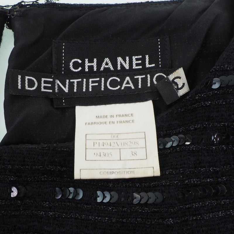 [Chanel] Chanel 
 una pieza 
 P14942V08298 00C TWEED X ACRYLIC X SPAN LLAME DAMAS NEGRAS