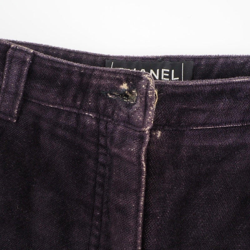 [香奈儿]香奈儿 
 可可标记裤子 
 p19783v11559 02a丝绒紫色可可马克女士