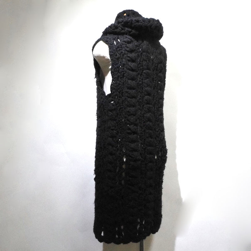 【CHANEL】シャネル
 ロングジレ ベスト
 ココマーク P33522K00900 08A ウール 黒 Long gilet レディース