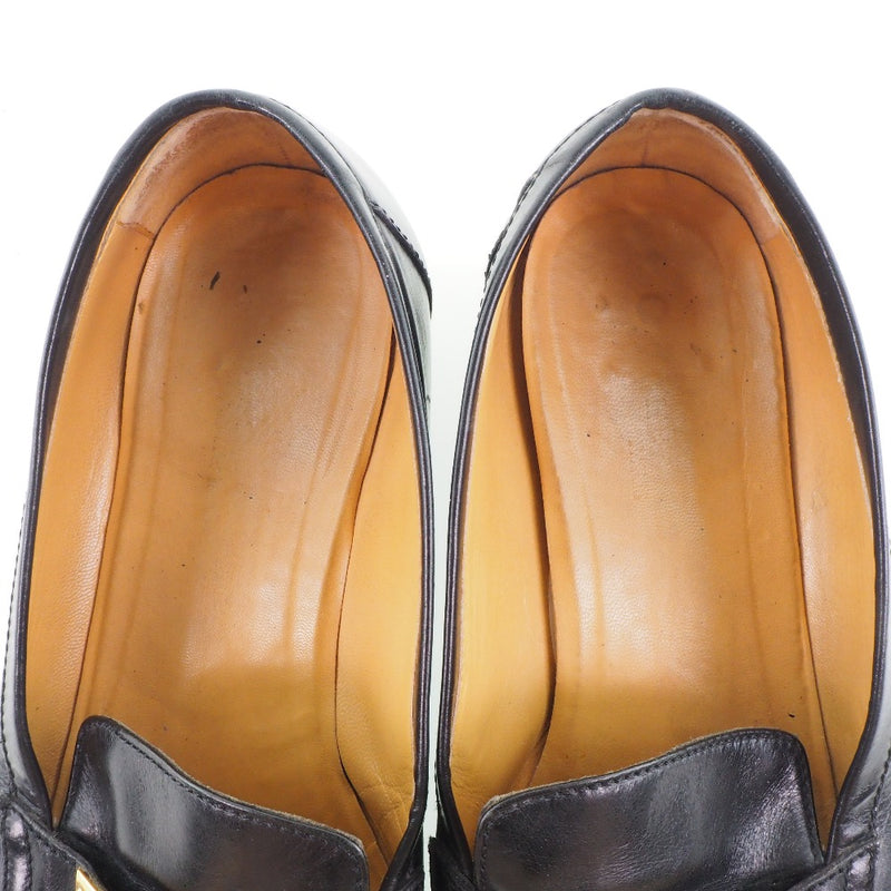 [Hermes] Hermes 
 Mocasín 
 Kelly Leather Black Ladies B-Rank