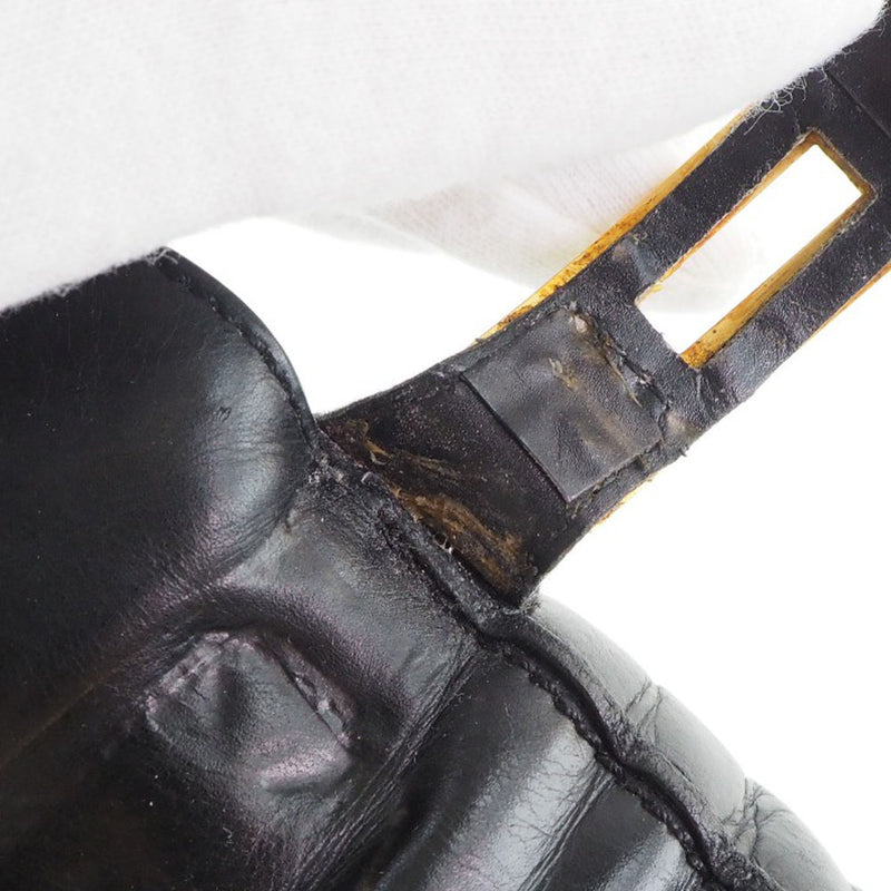 [HERMES] Hermes 
 Loafer 
 Kelly Leather Black Ladies B-Rank