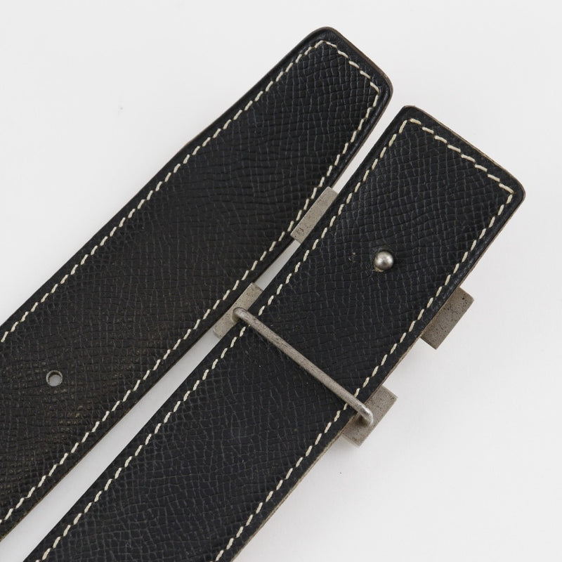 【HERMES】エルメス
 Ｈベルト90 ベルト
 コンスタンス リバーシブル レザー 茶/黒 □E刻印 H belt 90 メンズB-ランク