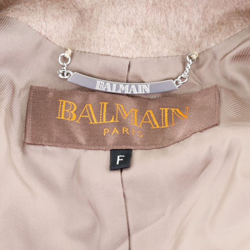 【BALMAIN】バルマン
 ポンチョ
 4345 カシミヤ×フォックス×キュプラ 茶 レディースA+ランク