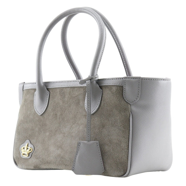 [Admj accessova] edie em jay handbag sueco x cuero gris gris imán tipo damas a+rango