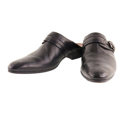 [FOOT THE COACHER] Futs Coc from 
 Belt sandals sandals 
 Leather Black BELT SANDALS Men's