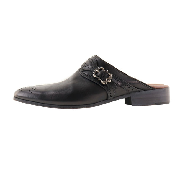 [Foot the Coacher] FUTS COC de 
 Sandalias de sandalias de la banda 
 Sandalias de cinta negra de cuero para hombres