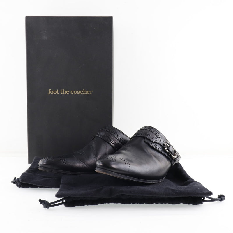 【foot the coacher】フットザコーチャー
 ベルトサンダル サンダル
 レザー 黒 Belt sandals メンズ