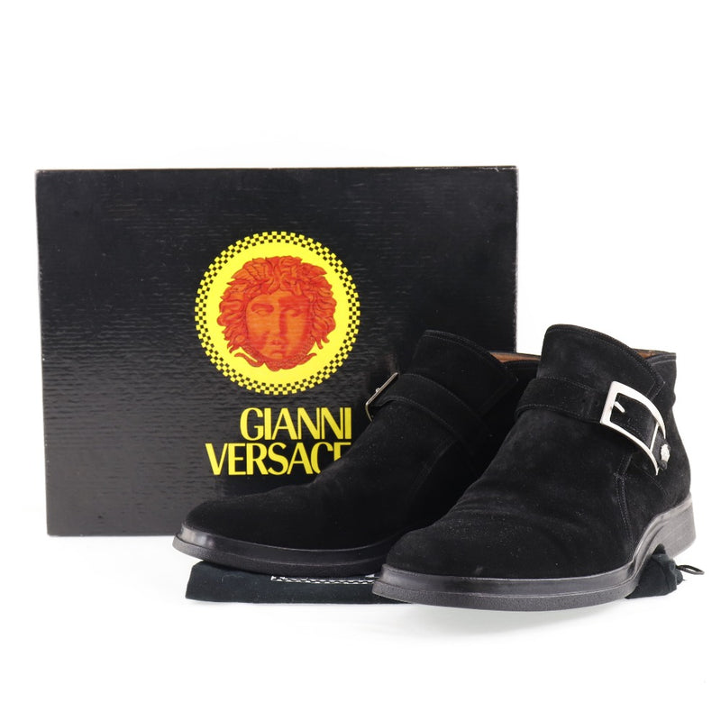 【VERSACE】ヴェルサーチ
 ジャンニヴェルサーチ ブーツ
 スウェード 黒 Gianni Versace メンズ