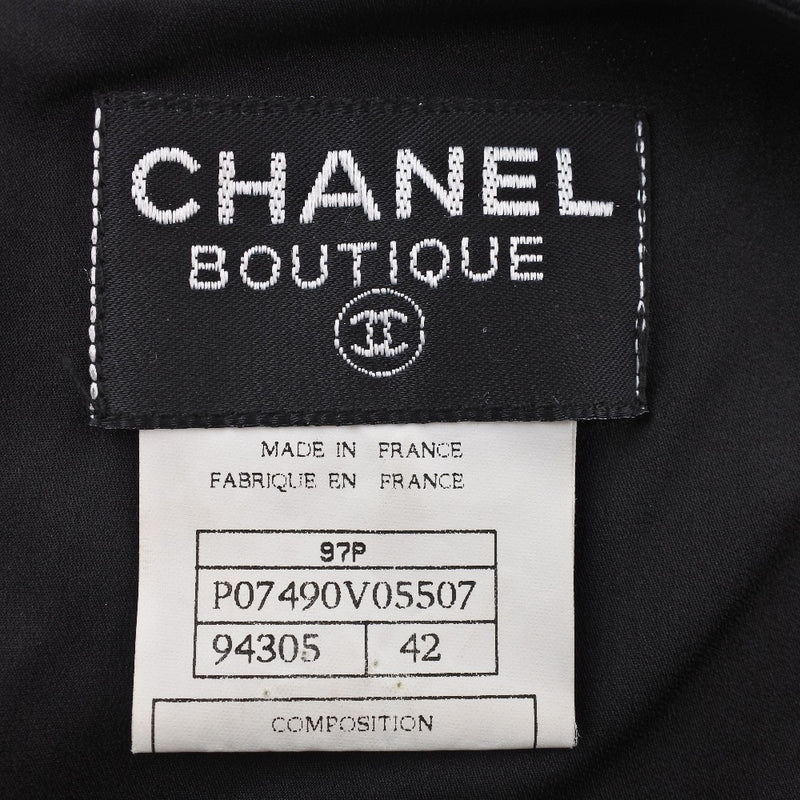 [Chanel] Chanel 
 Vestido de vestido largo 
 P07490V05507 97p Rayon negro vestido largo Damas