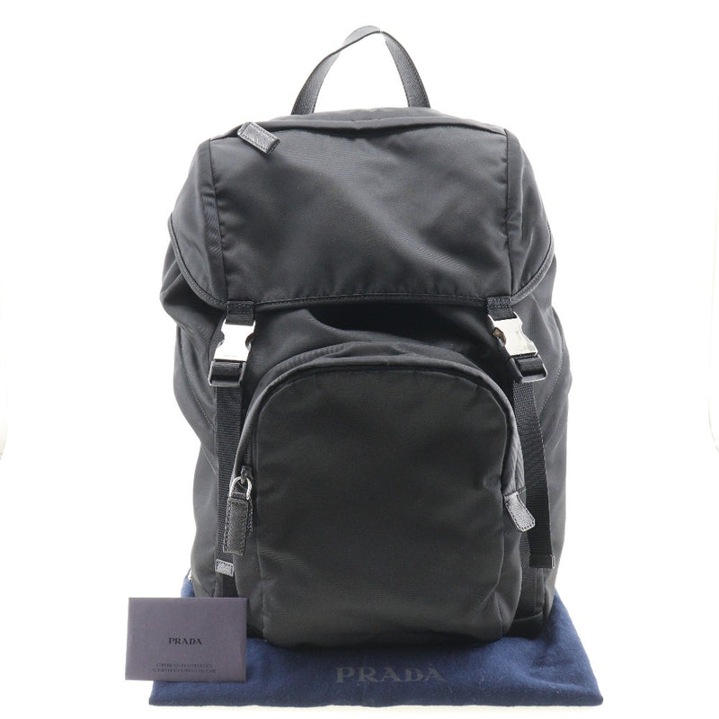 [PRADA]PRADA Backpack・ Daypack 2VZ135 Nylon NERO shoulder handbag 2WAY A4 flap unisex A-rank