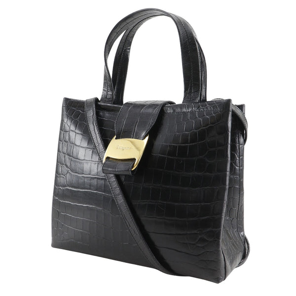 【Salvatore Ferragamo】サルヴァトーレフェラガモ ヴァラ ハンドバッグ
 AQ-21 8252