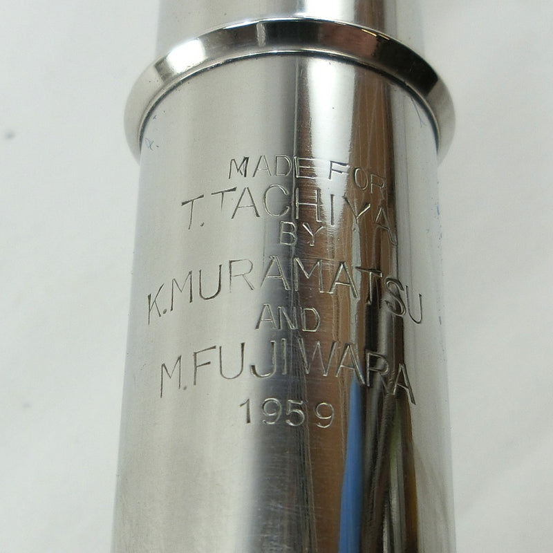 Flute wind instrument MADE FOR T.TACHIYA by K.muramato & M.Fujiwara 1959 Flute Unisex