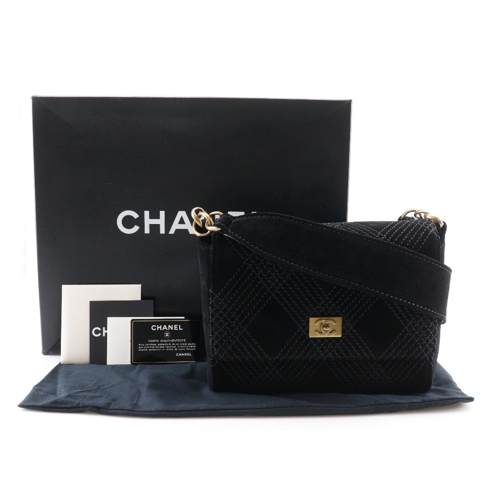 【CHANEL】シャネル ワイルドステッチ A19343Y02640 スウェード 黒 レディース ショルダーバッグ CHANEL】シャネル ワイルドステッチ ショルダーバッグ A19343Y02640