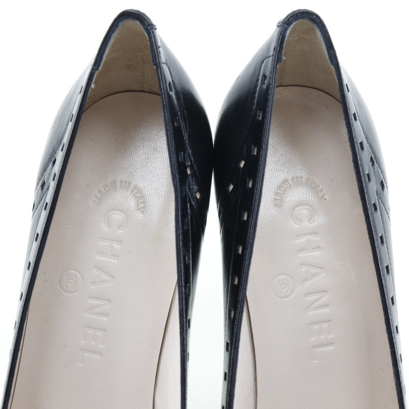 [CHANEL] Chanel 
 Cocomark pumps 
 G24518 Leather Black Coco Mark Ladies