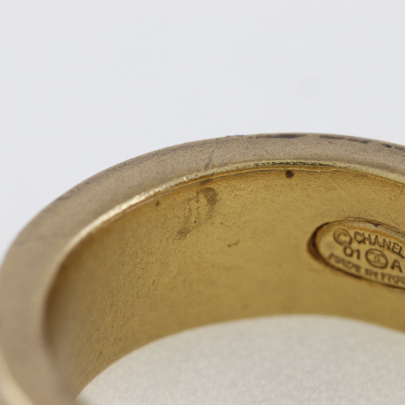[Chanel] Chanel 
 LOGO DE COCO No. 13 Anillo / anillo 
 A17354 chapado de oro 01a grabado alrededor de 8.2g logotipo de Coco Ladies A-Rank