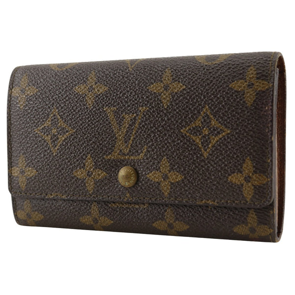 [Louis Vuitton]LOUIS VUITTON
 Portomonet zip bifold billetera 
 M61735 Monogram Canvas Brown 8906an grabado con zip doble zip zip mujeres