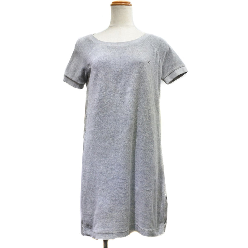 [GUCCI] Gucci 
 Side line dress 
 324467 X5279 Velor Gray Side LINE Ladies