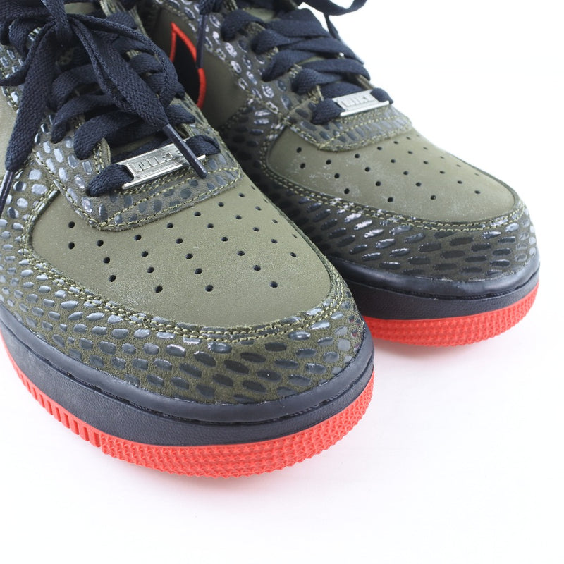 [Nike] Nike 
 Fuerza Aérea 1 zapatillas de deporte 
 Escala 488298 205 Caki de cuero sintético/Black Air Force 1 Men's S Rank