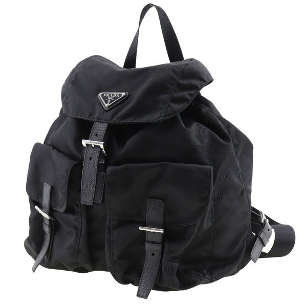 [Prada] Prada 
 Mochila del logotipo de triángulo 
 1BZ811 Nylon Vela Black Handbag Handbag 2way Beltet Triangle Logotipo de unisex A-Rank