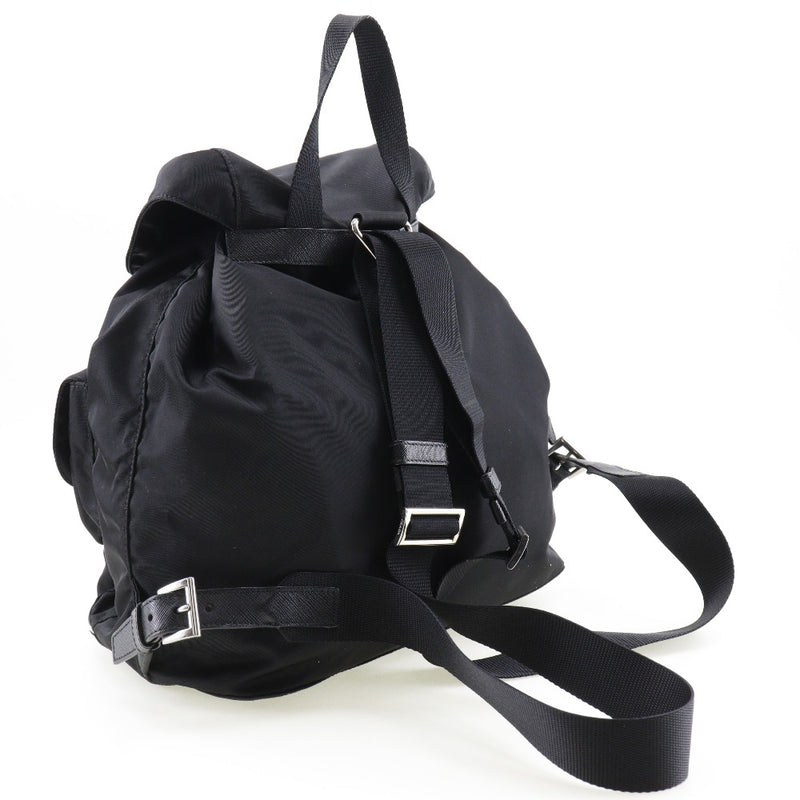 [PRADA] Prada 
 Triangle logo backpack daypack 
 1BZ811 Nylon Vela Black shoulder handbag 2WAY belt bracket Triangle Logo Unisex A-Rank