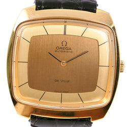 [Omega] Omega 
 Devil/Devil Watch 
 Antique Cal.711 151.0051 Gold plating x Crocodile Gold Automatic Gold Dial de Ville Men's