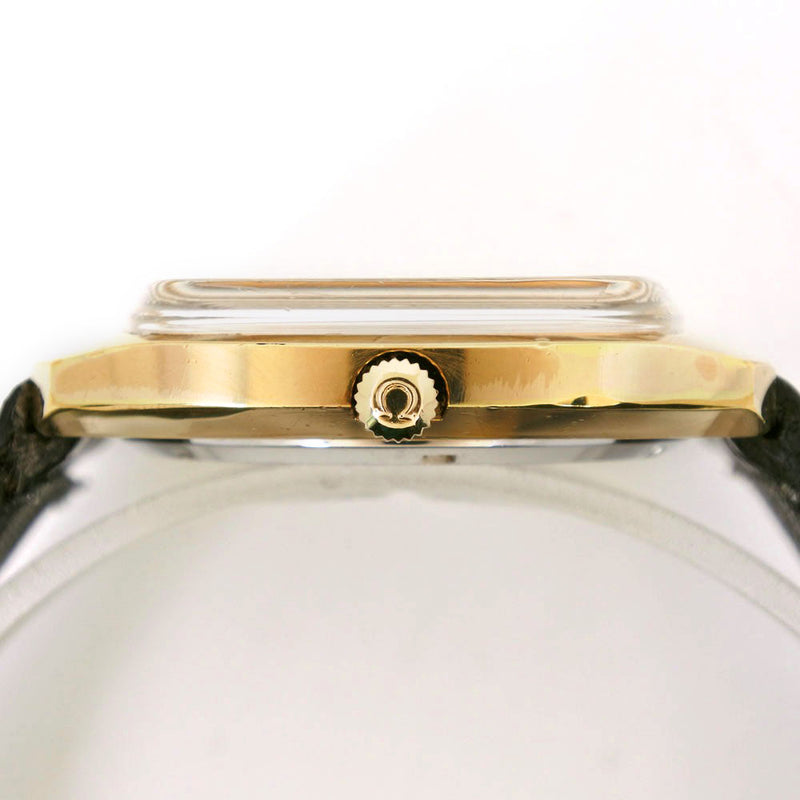 【OMEGA】オメガ
 デビル/デヴィル 腕時計
 アンティーク cal.711 151.0051 金メッキ×クロコダイル ゴールド 自動巻き ゴールド文字盤 De Ville メンズ