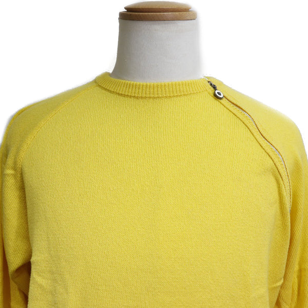 [Versace] Versace 
 Giannivel Sato 스웨터 
 측면 지퍼 디자인 면화 노란색 지아니 베르사체 남자