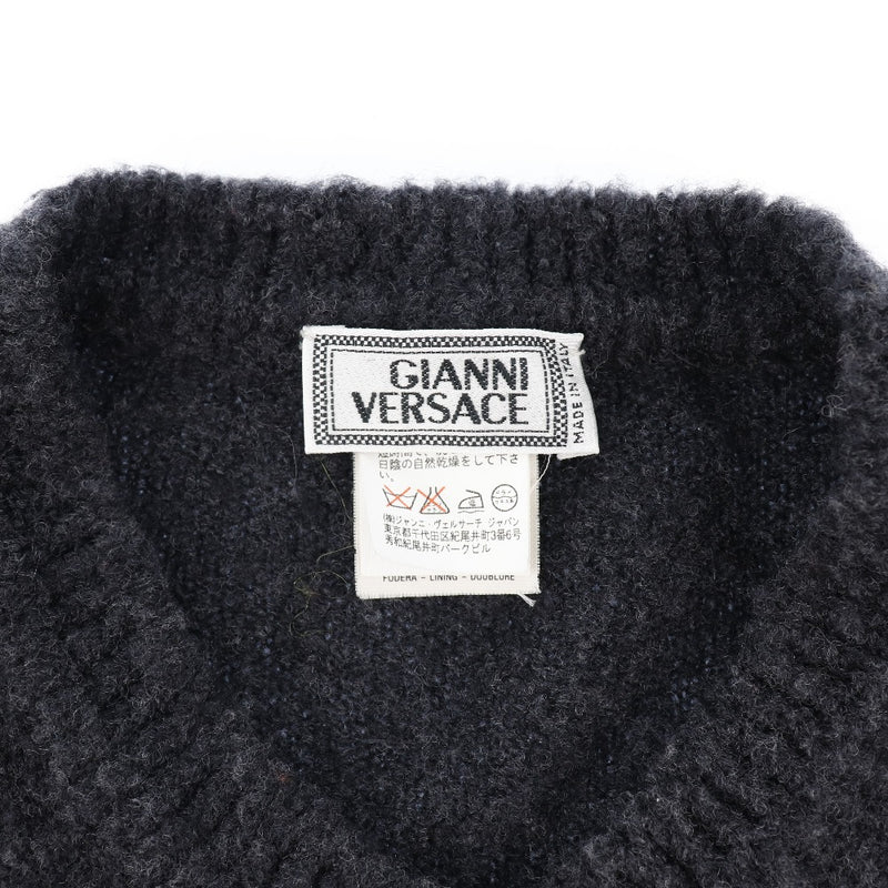 【VERSACE】ヴェルサーチ
 ジャンニヴェルサーチ セーター
 ウール×ナイロン グレー Gianni Versace メンズ