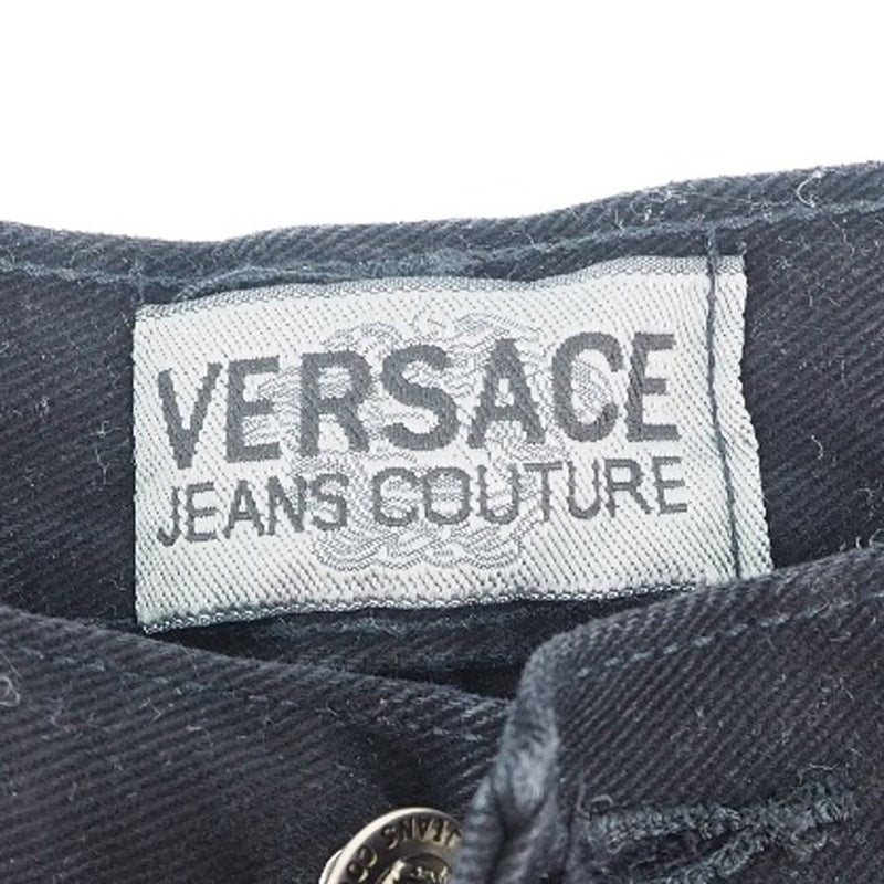 [Versace] Versace 청바지 
 버튼 파리 치노 바지 
 Cotton Black Button Fly Men 's