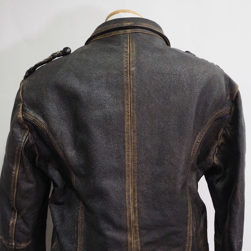 [Maison Margiela] Maison Margiela 
 Rider's jacket 
 Leather tea men's B-rank