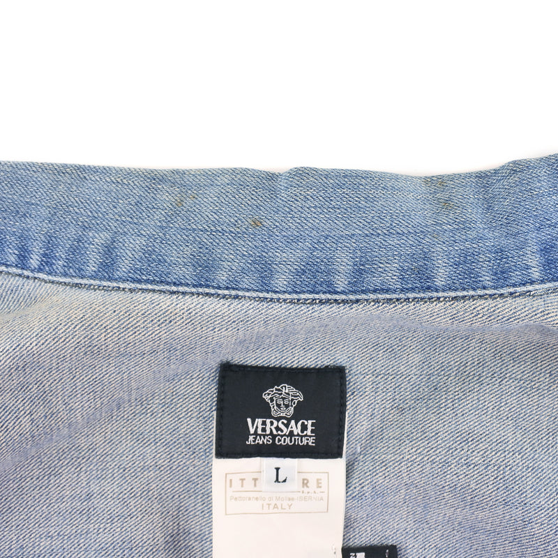 [Versace] Versace Jeans 
 Chaqueta de mezclilla 
 Denim Light Blue Men's A-Rank