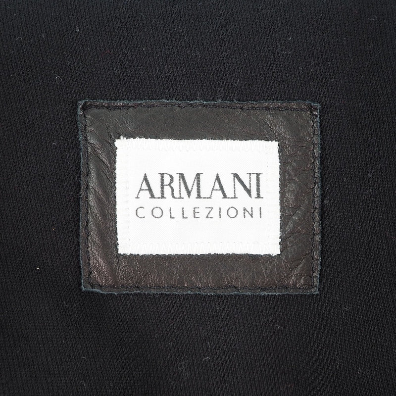 ARMANI】アルマーニ コレツィオーニ ライダースジャケット レザー 黒 