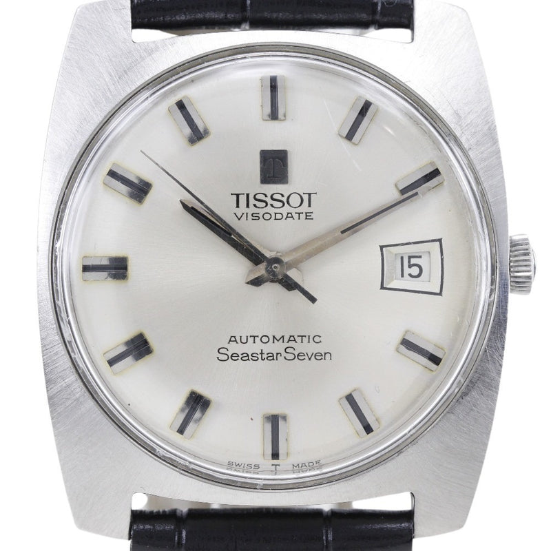 [Tissot] Tiso 
 Seystar Seven Watch 
 Stainless steel x leather automatic winding silver dial SEA STAR SEVEN Men