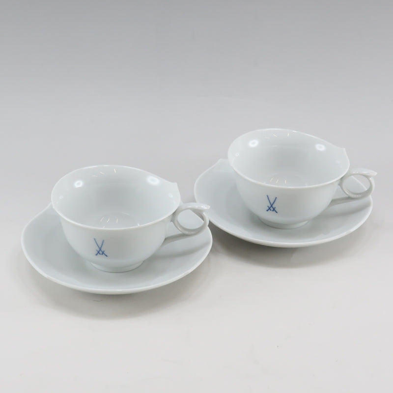 [Meissen] Meissen 
 Vajilla Twin Sword Mark 
 Copa de té y platillo x 2 825001/28633 rango