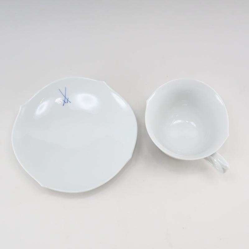 [Meissen] Meissen 
 트윈 소드 마크 테이블웨어 
 티 컵 및 접시 x 2 825001/28633 도자기 트윈 소드 Mark_s 순위