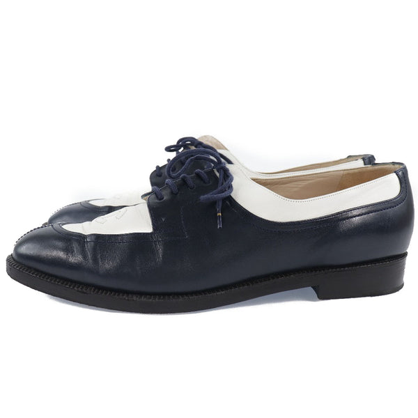 【CHANEL】シャネル
 オックスフォードシューズ ローファー
 バイカラー ココマーク 95P A01377 レザー 紺/白 Oxford shoes レディース