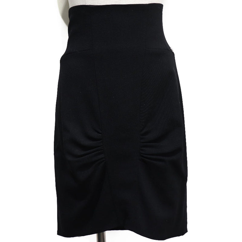 [CHANEL] Chanel 
 Tight Skirt 
 High waist 08a P33857v12627 Wool Black TIGHT Ladies A+Rank
