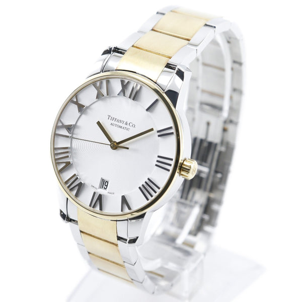 [Tiffany & Co.]TIFFANY&Co. Atlas Dome Watch Gold & Steel Silver/Gold Automatic Wind 아날로그 디스플레이 화이트 다이얼 Atlas Dome Men A Rank