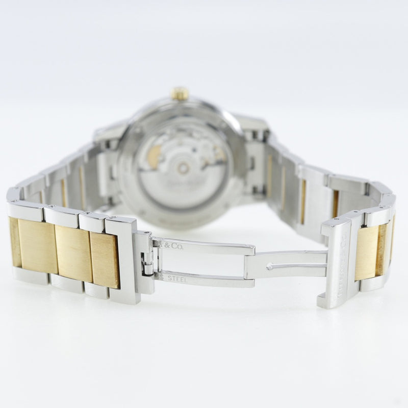 [Tiffany & Co.]TIFFANY&Co. Atlas Dome Watch Gold & Steel Silver/Gold Automatic Wind 아날로그 디스플레이 화이트 다이얼 Atlas Dome Men A Rank