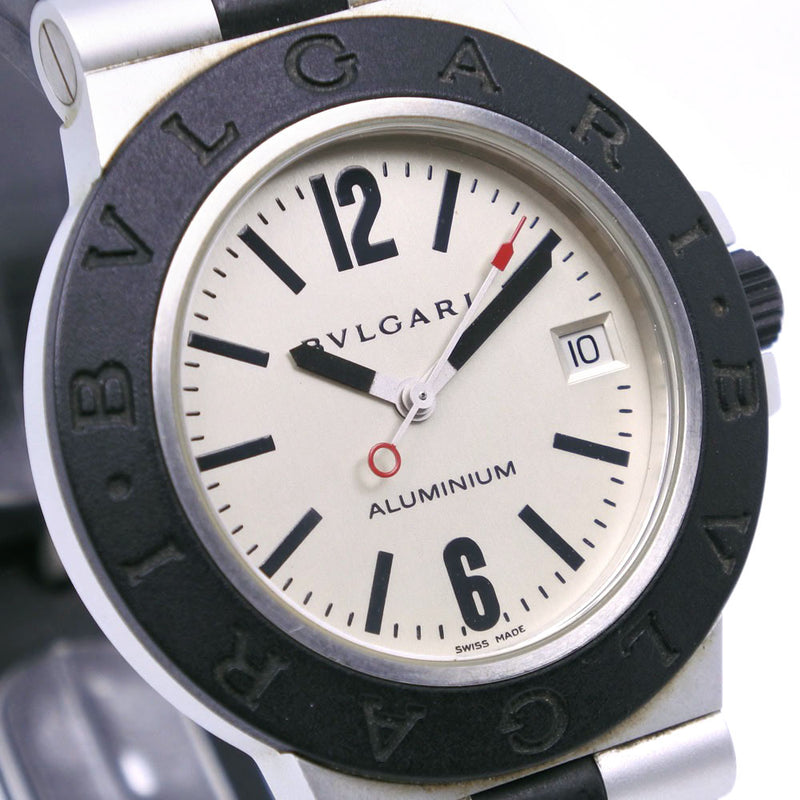 BVLGARI】ブルガリ アルミニウム 腕時計 AL38A アルミ×ラバー 黒 