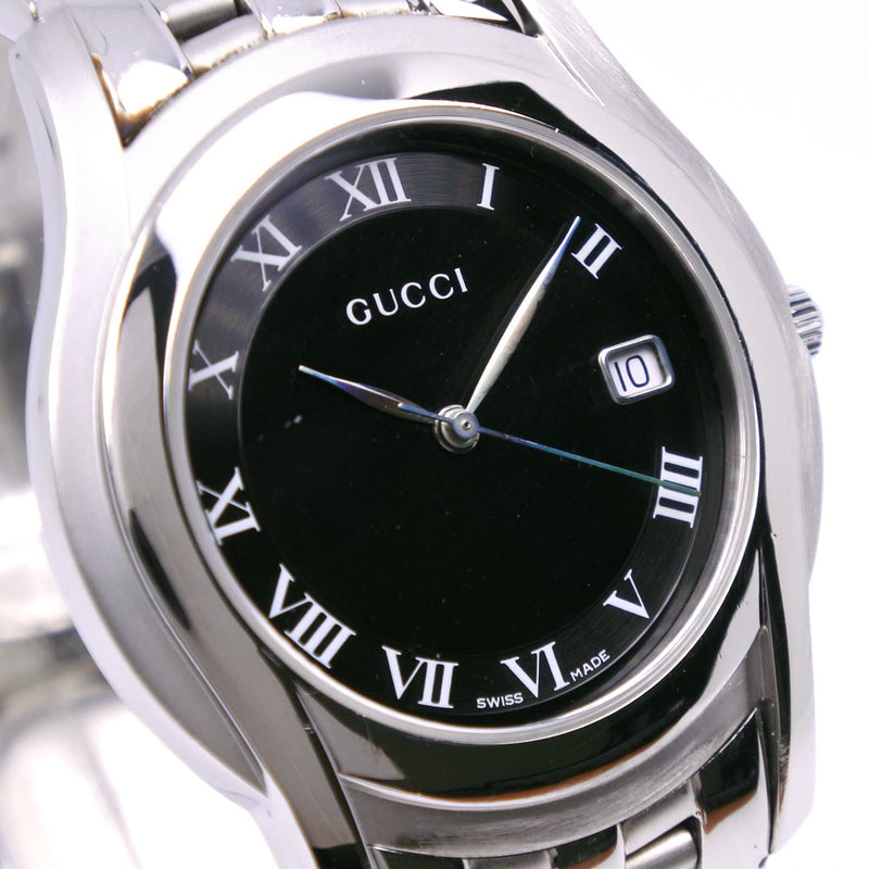 [Gucci] Gucci 
 mirar 
 5500m Pantalla analógica de cuarzo de cuarzo de acero de acero inoxidable