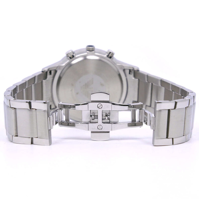 【ARMANI】エンポリオ・アルマーニ
 腕時計
 AR-2434 ステンレススチール シルバー クオーツ クロノグラフ 黒文字盤 メンズA-ランク