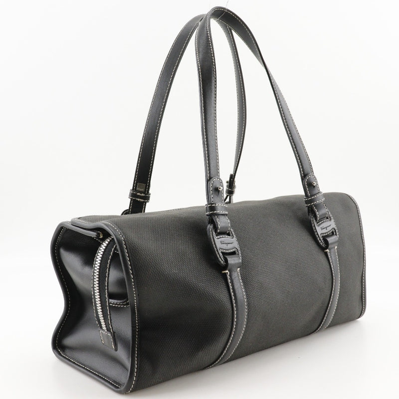 [Salvatore Ferragamo] Salvatore Ferragamo 핸드백 검은 핸드백 자기 타입 발라 여성